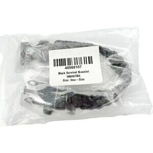 Survival Bracelet 8.5 Black Compass NEW